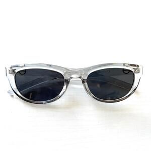 MINISO Life Classic Sunglasses Clear Transparent Frames Gray Lens C4 52-24-150